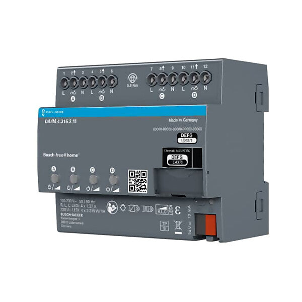 Busch-Jaeger Dimmaktor 4x315W, REG DA/M.4.315.2.11